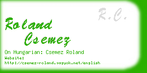 roland csemez business card
